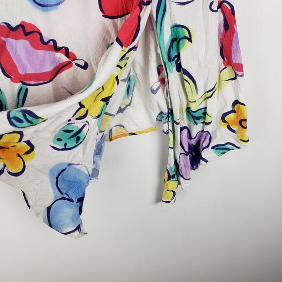 Jams World Efflorescent Skirt Asymmetrical Tie Hem Floral Pull On Size Medium - Picture 3 of 8